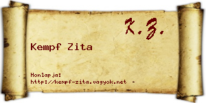 Kempf Zita névjegykártya